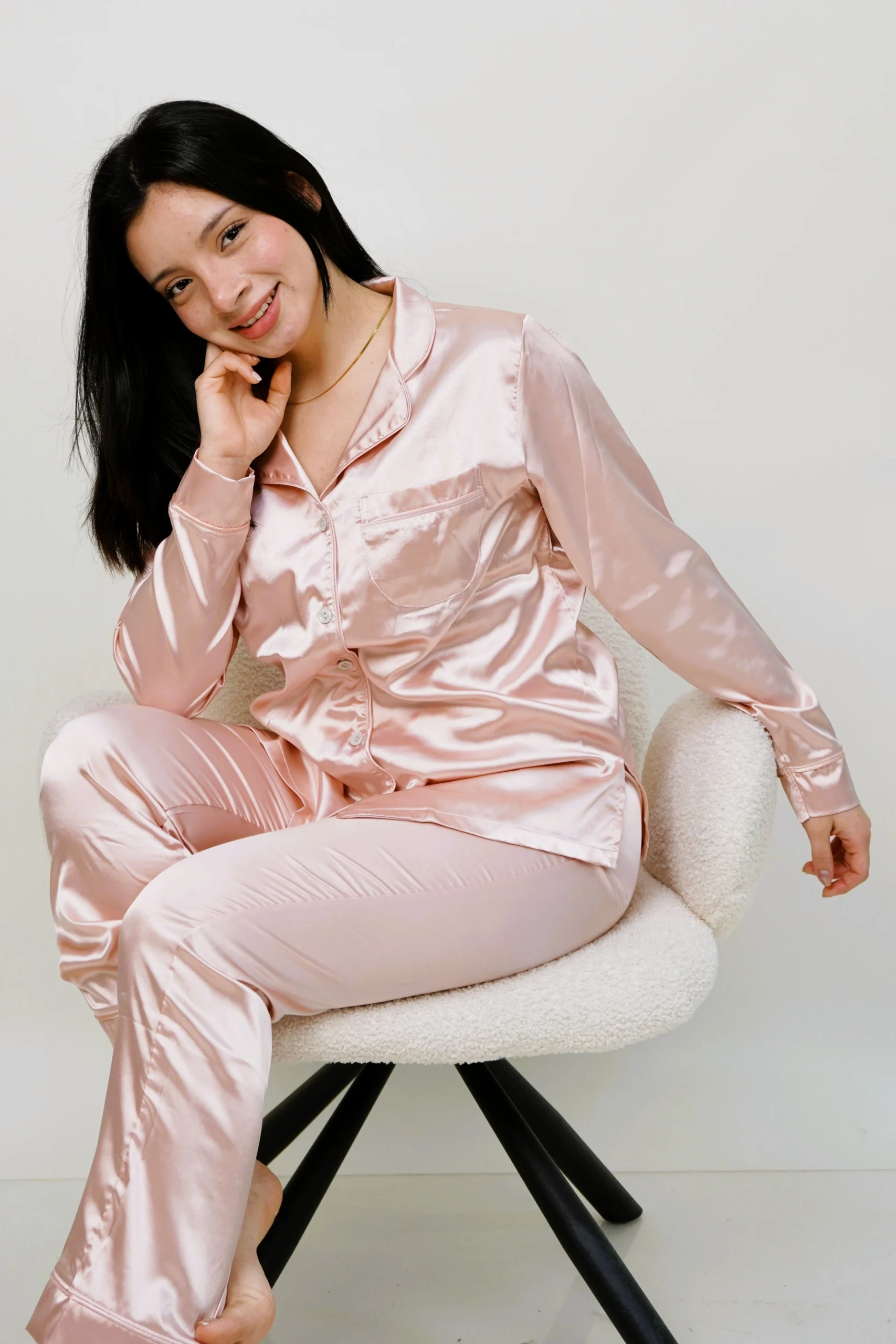 Pijama Classic Seda Color Entero - Imagen 13